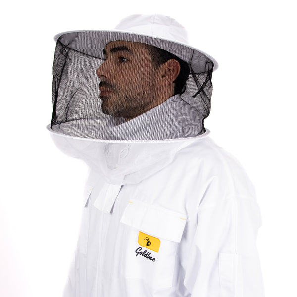 Beekeeping Suit/Jacket Round Hat - White